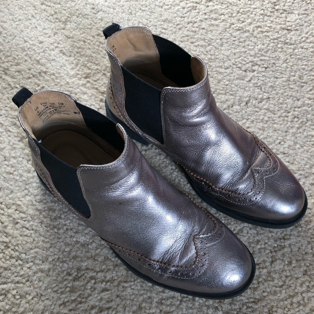 Glitter Chelsea Ankle Boots Womens 8 Winter Fall Booties Sparkle